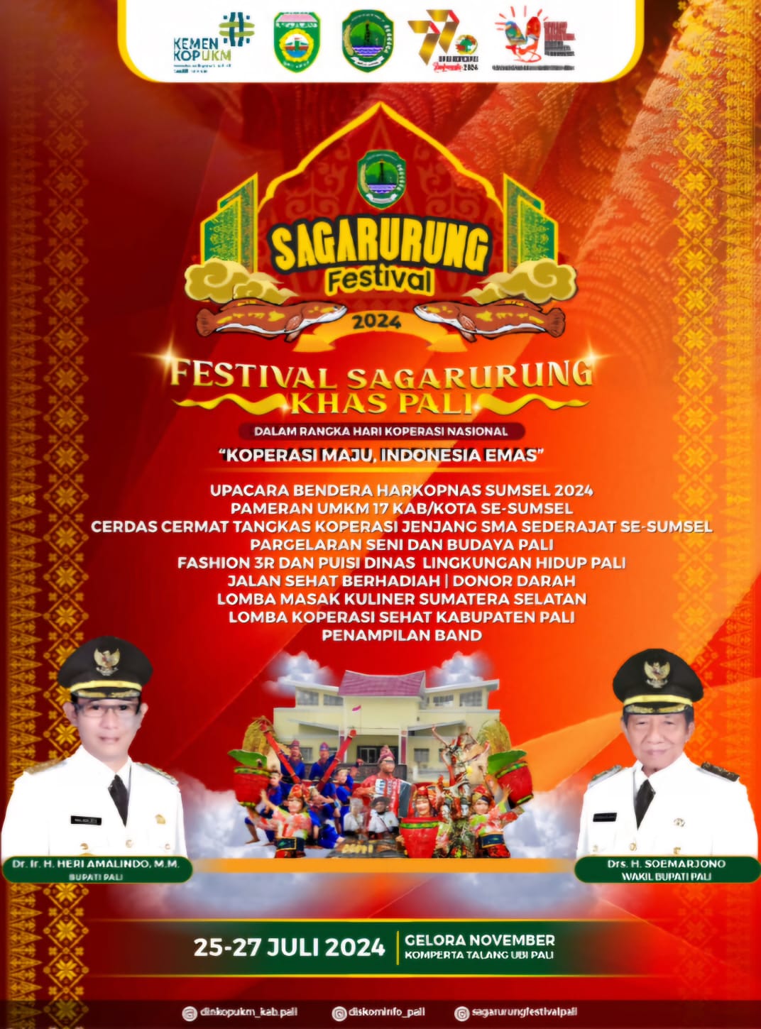 (Festival Sagarurung 2024 bakal digelar pada 25 – 27 Juli mendatang)
Foto: Dinas Koperasi dan UKM PALI
