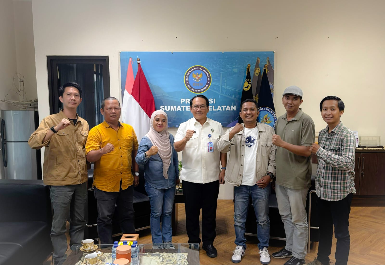 PJS Sumsel audensi ke BNN
(Foto: yulie)