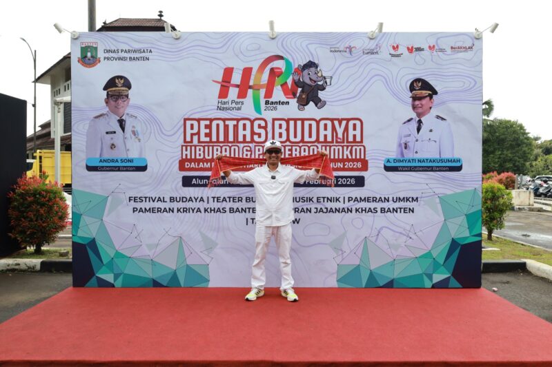 Efran saat menghadiri puncak acara Hari Pers Nasional Ke-80 di Kota Serang Provinsi Banten, Senin 9 Februari 2026
(Dok/tintamerah)