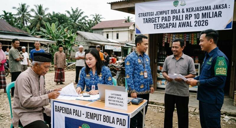 Ilustrasi foto AI Bapenda PALI Dongkrak PAD Rp10 Miliar di Awal 2026. (Dok/tintamerah)