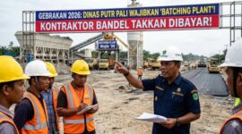 Kepala Dinas PUTR PALI, Ristanto Wahyudi mengatakan seluruh proyek pembangunan maupun peningkatan jalan rigid beton di Bumi Serepat Serasan wajib menggunakan produk dari batching plant. (Dok/tintamerah)