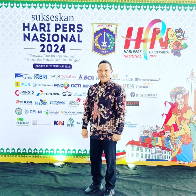 Plt. Kepala Dinas Kominfostaper PALI, Imansyah, saat menghadiri Puncak Peringatan Hari Pers Nasional 9 Februari 2024 di Jakarta.
(Dok/Imasnyah)