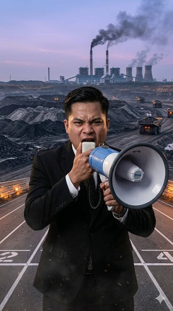 Sekretaris DPD PGK PALI, Rawan Pelangi (tengah), memberikan keterangan pers terkait dugaan pencemaran limbah batu bara oleh PT SLR di KM 36. PGK mengancam akan melaporkan kasus ini langsung ke Menteri Lingkungan Hidup karena menilai sidak pemerintah daerah tidak membuahkan hasil nyata bagi warga terdampak. (Foto: Dok/Rawan Pelangi)