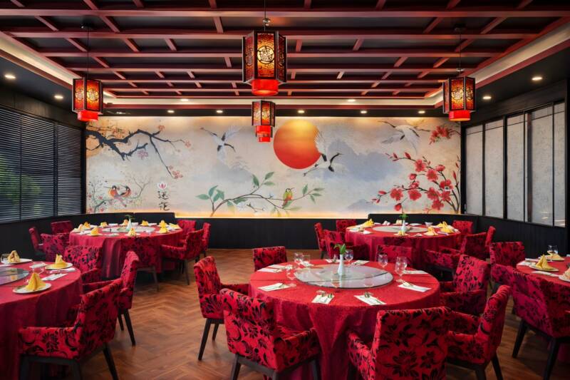 Suasana interior D’Lotus Chinese Restaurant di lantai 3 Harper Palembang yang mengusung konsep elegan dengan sentuhan budaya Tiongkok, menawarkan atmosfer hangat untuk makan malam keluarga maupun pertemuan bisnis. (Foto: Dok/haperpalembang)