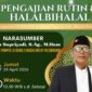 Poster resmi kegiatan Pengajian Rutin dan Halalbihalal FORSAPSS yang akan digelar di Masjid Agung Kabupaten Muara Enim, Jumat (24/4/2026). Menghadirkan narasumber Ustadz Imron Supriyadi, S.Ag., M.Hum., kegiatan ini bertujuan memperkuat jalinan silaturahmi dan kesadaran spiritual jamaah di wilayah Serasan Sekundang. (Foto: Dok/FORSAPSS)