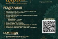 Brosur pendaftaran Pemilihan Bujang Gadis PALI (BGP) 2025. Sebanyak 26 finalis melayangkan protes keras terkait pembatalan sepihak malam Grand Final yang hingga kini belum ada kejelasan konkret dari pihak panitia maupun Disbudpar PALI. (Foto: Dok/Istimewah)