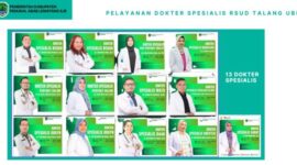 Jajaran 13 dokter spesialis yang kini siap memperkuat pelayanan kesehatan di RSUD Talang Ubi, Kabupaten PALI. Direktur RSUD Talang Ubi, dr. Ronald Aprinaldi, mengimbau masyarakat untuk memanfaatkan fasilitas lokal yang kini lebih dekat, mudah, dan berkualitas tanpa harus berobat ke luar daerah. (Foto: Dok/RSUD Talang Ubi)
