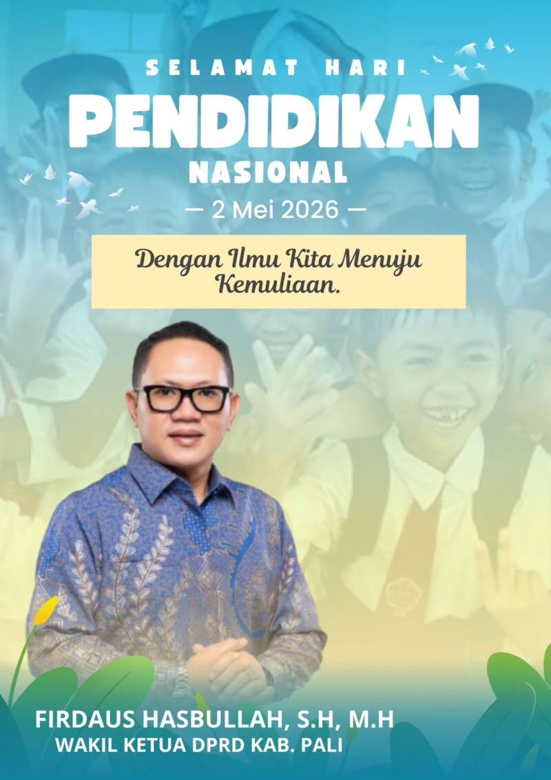 Wakil Ketua DPRD PALI, Firdaus Hasbullah, SH., MH., menegaskan bahwa pendidikan di PALI adalah tanggung jawab kolektif. Ia mendesak perusahaan migas, tambang, dan perkebunan untuk aktif menekan angka putus sekolah serta mengajak orang tua melawan tren pernikahan dini demi melahirkan pemimpin masa depan dari Bumi Serepat Serasan. (Foto:Dok/FH)