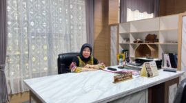 Kepala Dinas PMPTSP PALI, Rismaliza, S.H., M.Si., saat memberikan keterangan terkait Strategi Transformasi Investasi PALI 2026 di ruang kerjanya, Kamis (7/5). Pemkab PALI menargetkan realisasi investasi sebesar Rp2 Triliun dengan fokus pada hilirisasi industri dan kemudahan perizinan digital untuk mendorong ekonomi lokal dan penyerapan tenaga kerja. (Foto: Dok/ Alber Irawan)