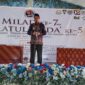 Bupati Muara Enim, Edison, saat memberikan sambutan dalam acara Milad ke-7 Ponpes Laa Roiba, Kamis (7/5/2026). Dalam kesempatan tersebut, Bupati menginstruksikan Dinas PU dan Bappeda untuk segera melakukan perbaikan jalan akses sepanjang 120 meter menuju pondok guna menjamin kelancaran aktivitas santri yatim dan dhuafa. (Foto: Dok/Imron Supriyadi)