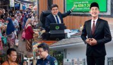 Melalui sentuhan tangan Kaban Bapenda PALI Aryansyah, sektor pajak daerah di Kabupaten Penukal Abab Lematang Ilir (PALI), Sumatera Selatan melejit melebihi target bulanan pada tahun 2026. Laporan tintamerah.co mencatat lonjakan tajam pada Pajak Restoran sebesar 83,14% dan BPHTB mencapai 378,43% per Mei 2026. Ilustrasi AI ini menggambarkan bagaimana efektivitas ruang kontrol digital dan pendekatan digitalisasi UMKM di Pasar PALI menjadi kunci keberhasilan Kaban Bapenda Aryansyah (tengah) dalam menerjemahkan Visi Hebat Bupati Asgianto (kanan) di era baru kepemimpinan. (Foto ilustrasi AI: Dok/tintamerah.co)