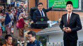 Melalui sentuhan tangan Kaban Bapenda PALI Aryansyah, sektor pajak daerah di Kabupaten Penukal Abab Lematang Ilir (PALI), Sumatera Selatan melejit melebihi target bulanan pada tahun 2026. Laporan tintamerah.co mencatat lonjakan tajam pada Pajak Restoran sebesar 83,14% dan BPHTB mencapai 378,43% per Mei 2026. Ilustrasi AI ini menggambarkan bagaimana efektivitas ruang kontrol digital dan pendekatan digitalisasi UMKM di Pasar PALI menjadi kunci keberhasilan Kaban Bapenda Aryansyah (tengah) dalam menerjemahkan Visi Hebat Bupati Asgianto (kanan) di era baru kepemimpinan. (Foto ilustrasi AI: Dok/tintamerah.co)