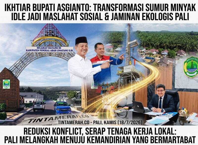 Langkah visioner Bupati Asgianto dalam pengelolaan sumur minyak Pertamina menjadi wujud nyata komitmen Pemkab PALI dalam menjaga ekologi sekaligus meningkatkan kesejahteraan ekonomi warga.. (Foto ilustrasi AI: Dok/tintamerah.co)