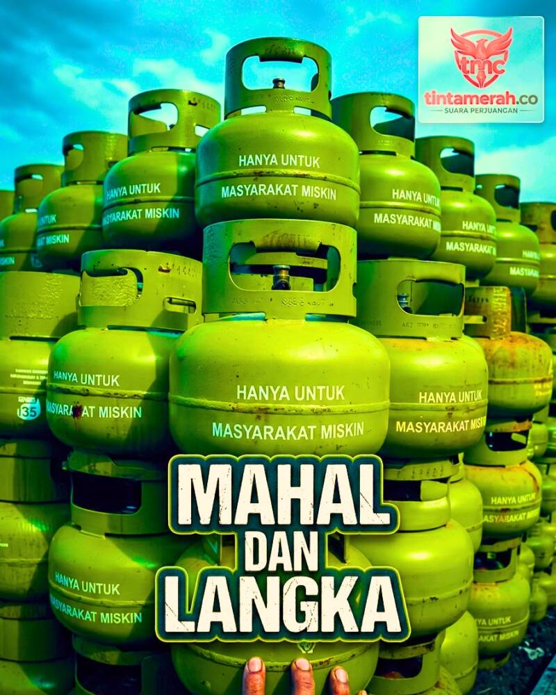 Jeritan rakyat miskin PALI: Tumpukan tabung gas Elpiji 3 kg yang seharusnya bersubsidi kini meroket hingga Rp30.000, jauh di atas HET. Di tengah penderitaan ini, pemangku kebijakan di PALI hanya diam seribu bahasa. (Foto: Dok/Tintamerah.co)