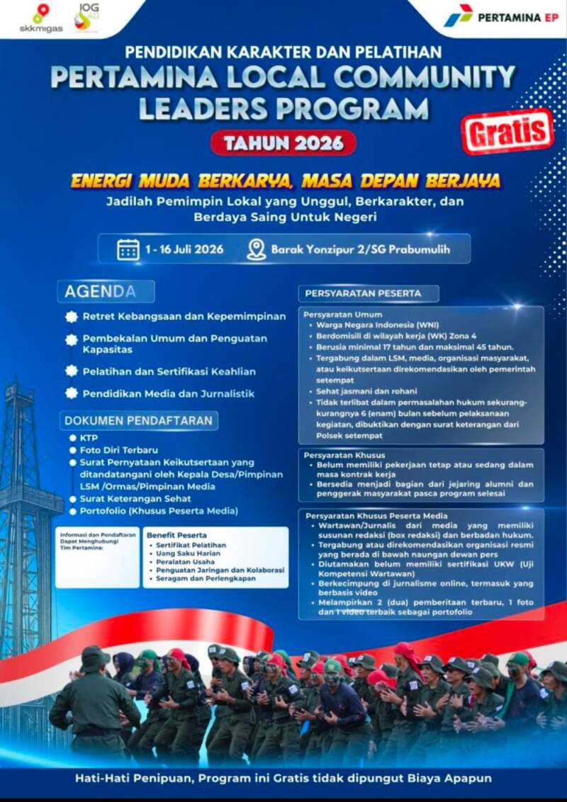 PRABUMULIH | tintamerah.co -, Semangat untuk mencetak pemimpin masa depan yang tangguh, berintegritas, dan memiliki daya saing tinggi kembali digaungkan. Pertamina Hulu Rokan Zona (PHR Zona) secara resmi membuka peluang bagi putra-putri daerah untuk mengikuti Local Community Leaders Program (LCLP) tahun ini. Program ini menjadi wadah strategis bagi para penggerak komunitas, insan pers, hingga aktivis organisasi untuk meningkatkan kapasitas diri sekaligus memperkuat sinergi antara perusahaan dan masyarakat.
Agenda Strategis dan Pengembangan Kapasitas
Mengusung tema besar