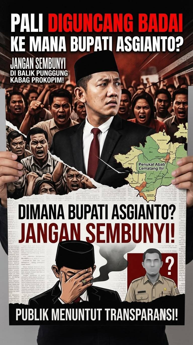 Pasca-penahanan Wabup Iwan Tuaji oleh Kejati Sumsel terkait kasus dugaan suap proyek, keberadaan Bupati PALI Asgianto kini dipertanyakan publik. Berbagai elemen masyarakat, termasuk aktivis PMII, mengkritik keras sikap diam sang Bupati yang terkesan 