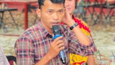 Koordinator Front Perlawanan Rakyat (FPR), Edo Saputra, saat memberikan keterangan pers mendesak investigasi transparan dan audit total terhadap sistem K3 PT GBS pasca ledakan steam yang menelan korban pekerja. (Foto: Istimewa/Tintamerah.co)