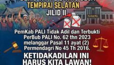 : Selebaran resmi Aliansi Masyarakat Tempirai Raya Bersatu (AMTRB) yang menyerukan aksi demonstrasi susulan ke Kantor Bupati PALI. AMTRB menilai Pemkab PALI tidak adil dan melanggar Pasal 11 ayat (2) Permendagri No. 45 Tahun 2016 terkait penetapan Perbup No. 62 Tahun 2023. (Foto: Dok/AMTRB) 