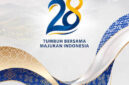 Visual perayaan HUT ke-28 Bank Mandiri dengan tema 