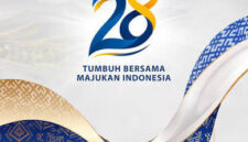 Visual perayaan HUT ke-28 Bank Mandiri dengan tema 
